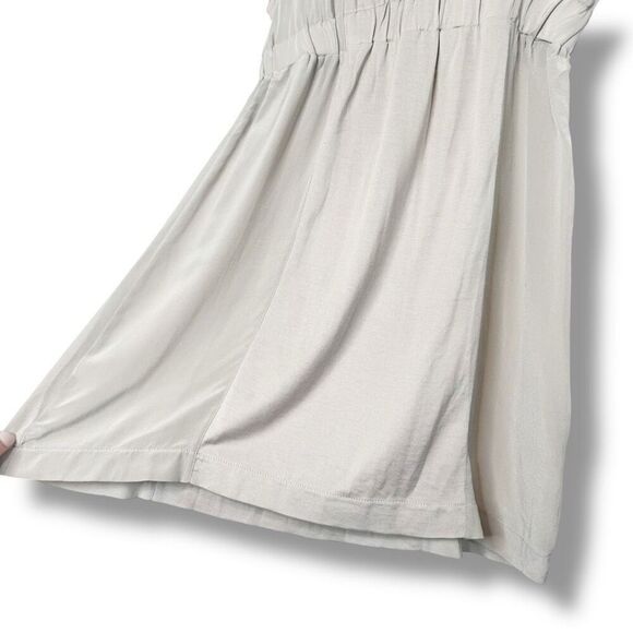 J. Crew Women’s Hideaway Gray Dress Silk Panel Short Sleeve Scoopneck Size Small - Picture 5 of 9